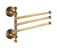 Étagères de Salle de Bain en Laiton Antique Rack de Rail de Serviette avec Support pivotant pour la Salle de Bain la Cuisine 3 Bras innover Taille