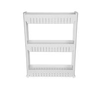 Étagères de salle de bain, étagères de rangement en plastique léger pour une organisation facile dans les salles de bains, les buanderies et les cuisines - Économie d'espace en gris