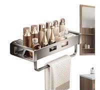 Étagères de salle de bain pour douche - Organiseur de douche sans perçage avec ventouse | Installation facile - Support de rangement pour serviettes, shampooing, gel nettoyant pour le visage