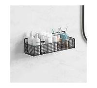 Étagères de Salle de Bain Un Support de Rangement Mural Qui ne nécessite Pas de percer des Trous dans Le Mur for Le lavabo des Toilettes Organisateur de Douche(Noir,Grand)