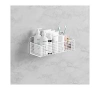 Étagères de Salle de Bain Un Support de Rangement Mural Qui ne nécessite Pas de percer des Trous dans Le Mur for Le lavabo des Toilettes Organisateur de Douche(Blanc,Petit)