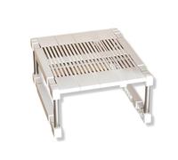 Étagères empilables d'étagère de Placard Extensible, Organisateur d'armoire de Garde-Manger réglable, étagère sous l'évier Support de Rangement en Couches pour Le Salon Blanc L64-80cm,H23cm,W35-45cm