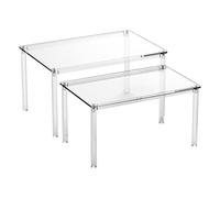 Étagères empilables en acrylique transparent - Étagère de comptoir de cuisine | Étagère de rangement pour salle de bain, maquillage, objets de collection, vitrine, ingrédients de pâtisserie