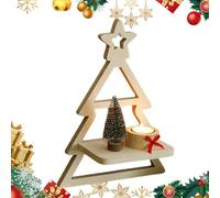 Étagères en bois, étagère de rangement décorative pour décoration d'intérieur - Étagère en bois pour sapin de Noël, chambre à coucher, salon, cuisine, porte, cheminée, entrée