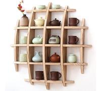 Étagères en Bois pour Mur, Antique Chinois, Étagère Ronde, Étagère D’Affichage pour Objets De Collection, Théière Ornement Figurines Souvenirs Et Miniatures Étagère De, A, 90 * 90cm