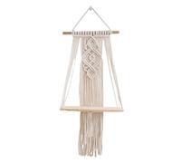 Étagères en macramé - Étagère flottante en tapisserie pour décoration de chambre rustique, organisateur de rangement mural en macramé pour cuisine, salle de bain, salon