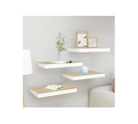 vidaXL Étagères murales flottantes 2x Noir MDF 50x23,5x3,8 cm Salon