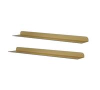 Étagères Flottantes avec Éclairage LED - Étagère Lumineuse - Étagère Murale - Étagères Murales Décoratives pour La Chambre, Les Restaurants, Les Bars, Les Magasins De Détail (Couleur : Gold-2PCS, Ta