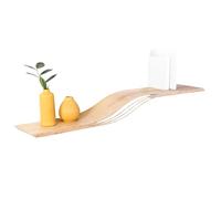 Étagères flottantes avec fixation cachée, Étagère murale avec décor blanc, mobilier moderne en bois naturel, étagère géométrique en bois pour rangement de bureau, salle de bain, décor mural de chambre
