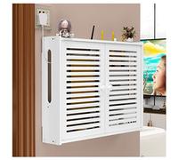 Étagères flottantes blanches pour routeur WiFi - Boîte de rangement pour petits stores - Design peu encombrant - Dimensions : 50 x 10 x 4 cm - Parfait pour la maison et le bureau