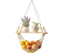 Étagères Flottantes Boho Rangement d'Angle en Esthétique avec Filet | Étagère Murale Flottante Déco Boho Pour Maison Chambre Bébé Salon Salle de Bain Cuisine