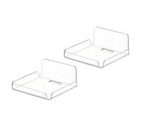 Étagères flottantes en acrylique optimisées pour l'affichage et le stockage des objets essentiels du quotidien dans des espaces de vie compacts (petite taille, 2 pièces)