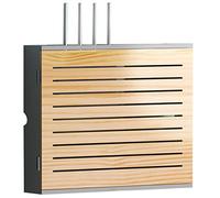 Étagères flottantes en bois massif Boîte supérieure pour routeur WiFi Étagère murale Support de boîtier supérieur Boîte de rangement multifonction (couleur : bois Couleur (b) Taille : 52,5 x 42,5 x 10