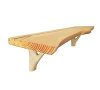 Étagères Flottantes En Bois Massif, Étagère Murale Irrégulière Avec Supports D'étagère En Forme D'arbre, 100% Bois De Pin, Rangement Décoratif Rétro Pour Salle De Bain, Cuisine Et Chambre À Coucher