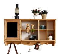 Étagères flottantes en bois massif pour rangement mural avec tasse et table à thé, armoire murale créative pour décoration murale, taille unique