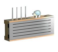Étagères flottantes en bois sans fil boîte de rangement pour routeur mural étagère de rangement pour routeur WiFi sans fil étagère TV rangée inférieure boîte d'occlusion (couleur : nuturel (a) taille