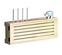 Étagères flottantes en bois sans fil boîte de rangement pour routeur mural étagère de rangement pour routeur WiFi sans fil étagère TV rangée inférieure boîte d'occlusion (couleur : nuturel (a) taille