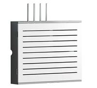 Étagères flottantes en bois sans fil routeur boîte de rangement murale routeur WiFi boîte de rangement TV rangée inférieure boîte d'occlusion boîte de rangement décorative créative (couleur : blanc (a