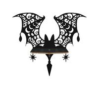 Étagères flottantes en forme de chauve-souris gothique en bois B-at - Rebord de rangement gothique - Décoration effrayante pour livres et bibelots - Organiseur en forme de chauve-souris - Pour bureau
