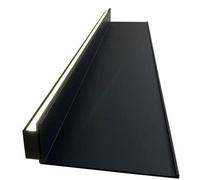 Étagères flottantes en métal, étagères de rangement noires, 150 x 15 x 7,5 cm, étagères murales élégantes pour la maison, améliorent l'espace avec un design multicouche, parfaites pour exposer des