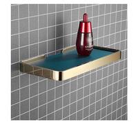 Étagères flottantes en métal vert et doré - Rangement mural pour salle de bain, cuisine et affichage de livres - Comprend des vis pour une installation facile - Idéal pour shampooing et collections