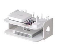 Étagères flottantes Étagère d'unité Boîte de Rangement de routeur WiFi Boîte décorative de routeur Mural Boîte d'occlusion de Prise de rangée inférieure TV Étagère de routeur WiFi sans Fil (Couleur