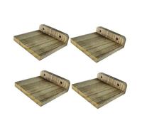Étagères flottantes pour mur, mini étagère d'affichage de 12,7 cm pour décoration murale et étagères de rangement en bois, ensemble de 4, mur pour chambre à coucher