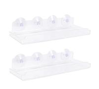 Étagères Flottantes pour Plantes de Fenêtre, Ensemble de 2 étagères à Ventouse en Acrylique Durables pour Plantes Succulentes D'intérieur 30x10,1 Cm