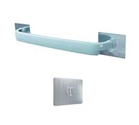 Étagères flottantes pour salle de bain, étagère de cuisine, étagère de salle de douche, installation sans perforation (couleur : rose, taille : lot de 2) (style rose 1), bleu