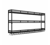 Étagères flottantes pour unité de Bar avec lumière LED,Casier À Vin Mural en Métal avec Support pour Verre À Vin,Casier À Vin Porte-Verre À Vin Suspendu Mural,pour Stocker Vins et Bouteilles(Black,80c