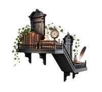 Étagères Flottantes Rangement Gothique Imprimé en 3D Gain de Place avec | Étagères Murales Noires Pour Maison de Campagne Bureau Fête Anniversaire Livre Bougie Jardinière Cadre