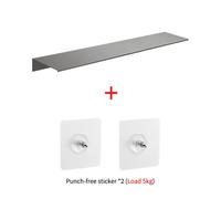 Étagères Flottantes Rectangulaires En Miroir Gris,Étagère Murale T1,Support De Meubles,Rangement Rapide,Cosmétiques,Sans Propositions - Type Gray-30cm(Load 5kg)