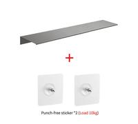 Étagères Flottantes Rectangulaires En Miroir Gris,Étagère Murale T1,Support De Meubles,Rangement Rapide,Cosmétiques,Sans Propositions - Type Gray-30cm(Load 10kg)
