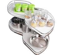 Étagères intérieures, Étagère coulissante d'angle for placard, étagère de rangement carrousel, mort cuisine, organisateur coulissant avec fermeture douce for armoires à base aveugle(Pull Out Left)