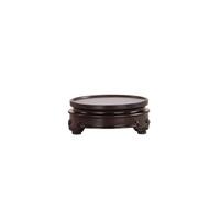 Étagères Lot de 2 soucoupes en bois massif pour plantes, théière, vase, brûleur d'encens, bonsaï, statue de Bouddha, artisanat, ornement, base, support en bois massif, soucoupes pour pots de fleu