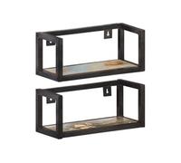 Vidaxl Étagères Murales 2 Pcs 40 Cm Bois De Récupération Massif Marron