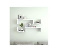 Etagères murales 2 pcs blanc 100x15x20 cm bois d ingénierie