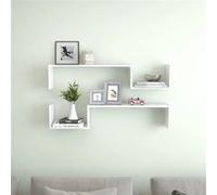 Etagères murales 2 pcs blanc 100x15x20 cm bois d ingénierie