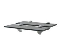 Étagères Murales 2 Pcs Verre 30 X 10 Cm 8 Mm Noir