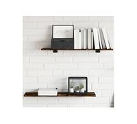 Vidaxl Étagères Murales 4 Pcs Chêne Fumé 80x20x1,5cm Bois D'ingénierie Multicolore