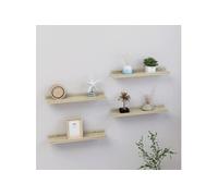 Etagères murales 4 pcs chêne sonoma 40x9x3 cm