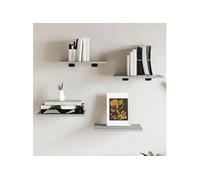 vidaXL Étagères murales Tablettes suspendues flottantes 4 pcs avec rangement 838209