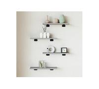 Etagères Murales 4 pcs, Tablettes Suspendues avec Rangement, Etagères à Livres Flottantes, Décorations de Salon, Sonoma Gris Bois Ingénierie