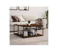 vidaXL Étagères Murales 4 pcs, Tablettes Suspendues avec Rangement, Étagères à Livres Flottantes, Décorations de Salon, Chêne Fumé Bois d'Ingénierie 838273 Marron G