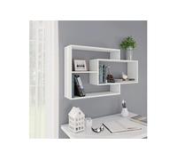 Étagères murales Blanc 104x20x58,5 cm Bois d ingénierie Blanc G