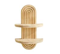 Étagères Murales Boho - Étagère Murale En Arc | Étagère De Présentoir Décoratif | Fil Ovale En Bois Massif, Design Créatif Pour Bureau, Bibliothèque, Vanité, Buanderie, Coin D'appartement, Entrée, Pép