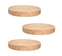 Étagères Murales Bois, Lot de 3 Ronde Étagère Murale Flottante, Petite Planche Murale Décoration Moderne Rangement pour Photos Plantes Bougie de Enpour Salon, Cuisine, Bureau (Diamètre Ø15cm)