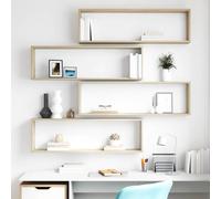 Etagères cube murales 4 pcs Chêne sonoma 26x15x26 cm