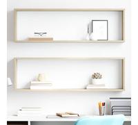 Étagères cube murales 2 pcs chêne sonoma bois d ingénierie Chêne Sonoma G