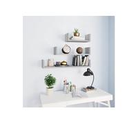 Etagères murales d affichage 3pcs Sonoma gris Bois d ingénierie